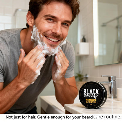 2 PCS Soap Cover Black Soap for Gray Hair