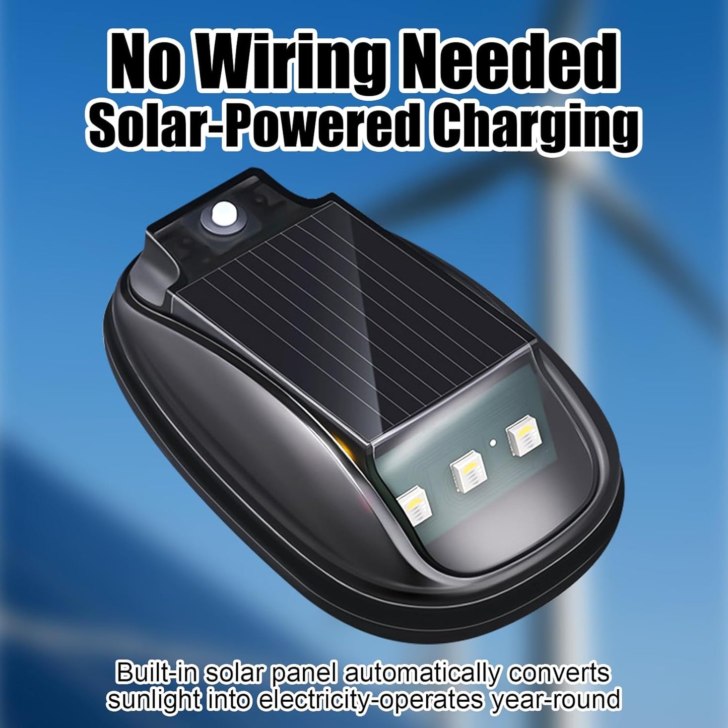 2PCS Solar-Powered Cab Lights for Trucks & SUVs | No-Drill Strobe Light with Remote Control & Vibration