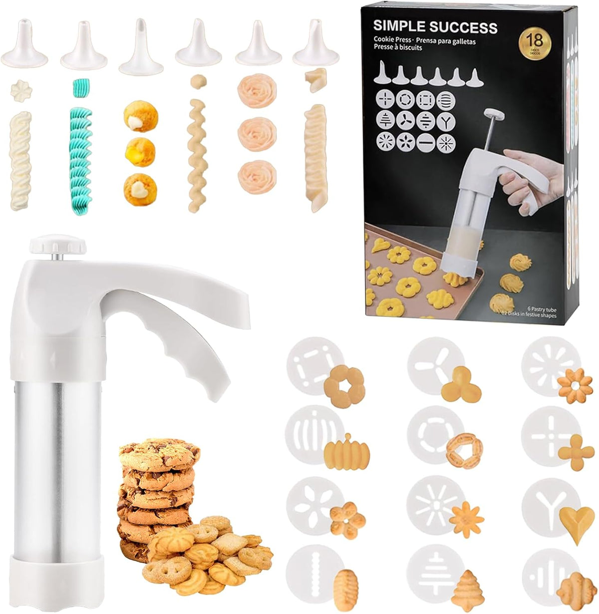 Cookie Press Kit, Spritz Cookie Press, Cookies Maker