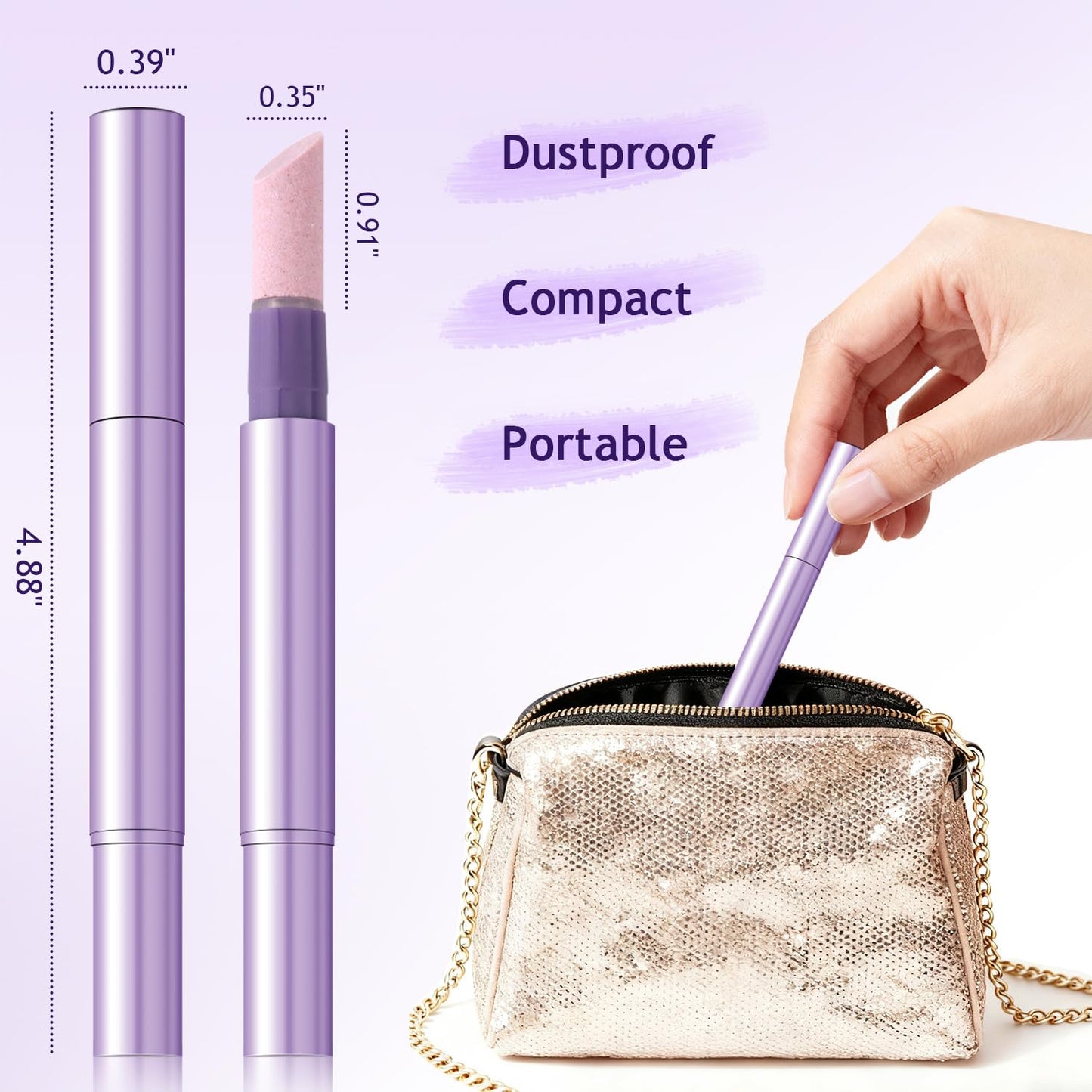 2PCS 3-in-1 Nail Care Pen, Cuticle Oil Cuticle Pusher Nail Oil Pen