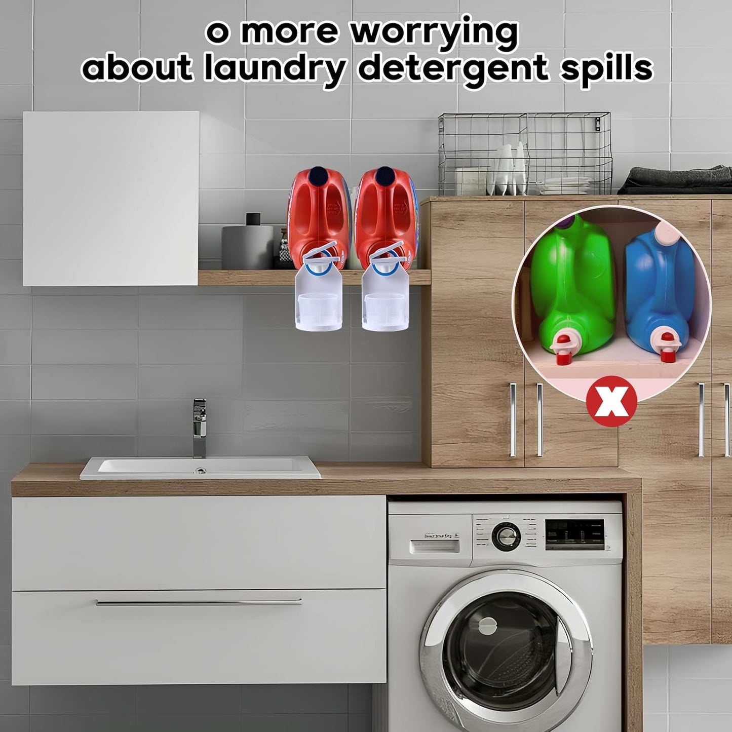 2PCS Laundry Detergent Cup Holder, Foldable Dispenser Cup Stand