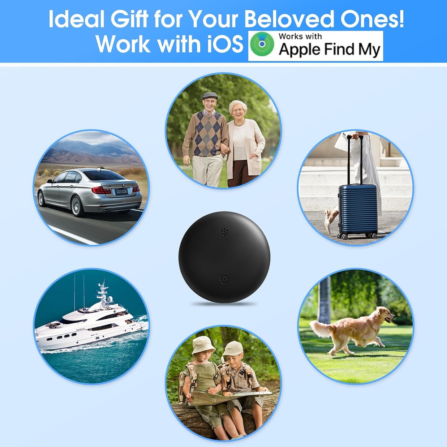 Mini GPS Tracker for Vehicles, Hidden Car Location Tracker w/Magnetic Case, Real Time Global Tracking
