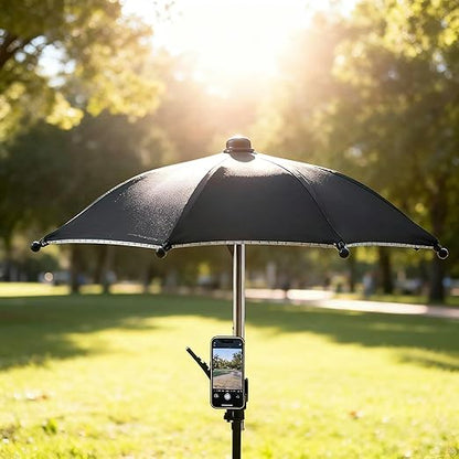 Mini Cell Phone Umbrella Clip, Outdoor Phone Sun Shade Shield with Flexible Angle Design