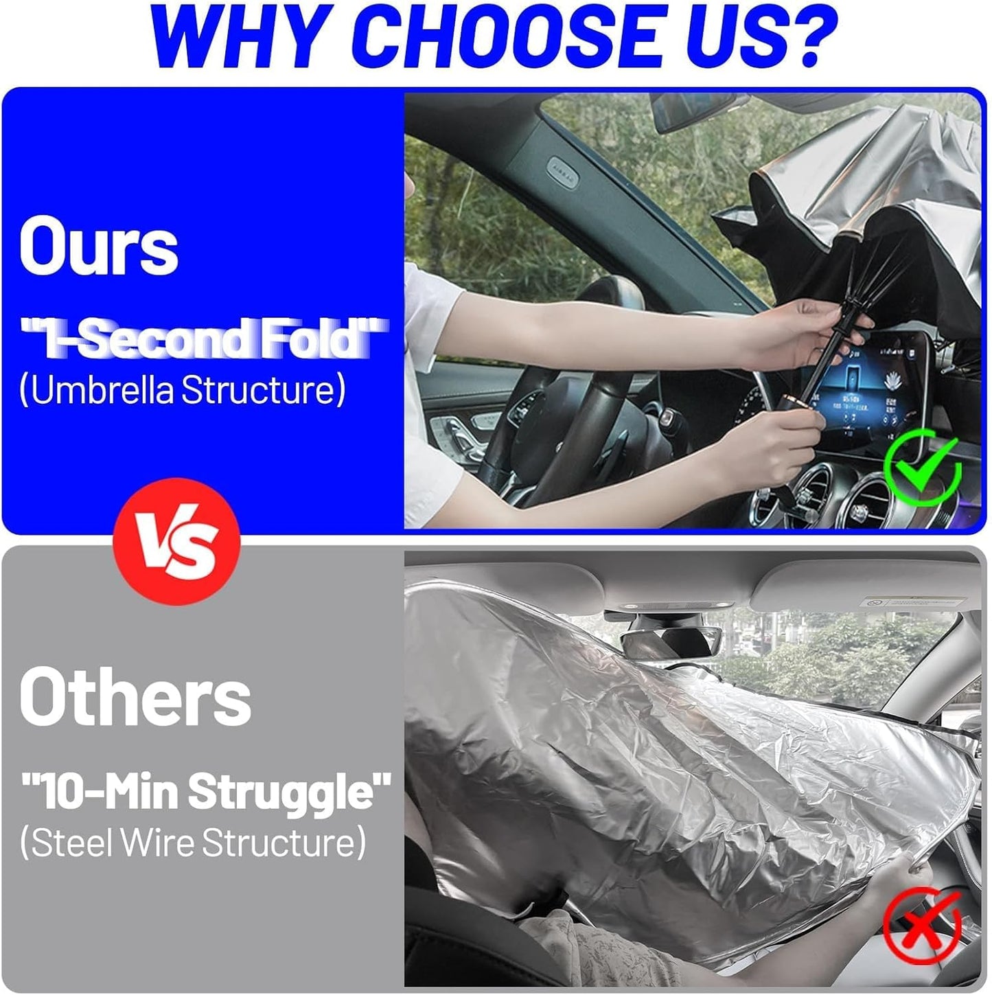 Universal Windshield Sun Shade Umbrella