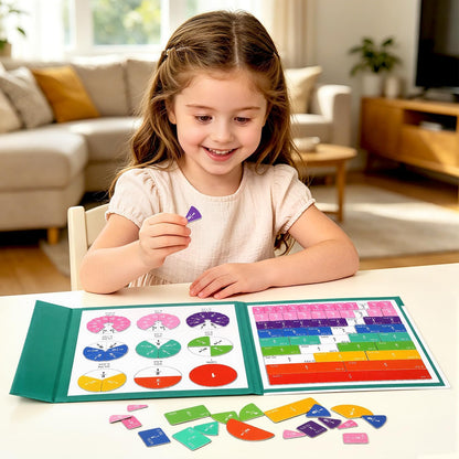 Magnetic Fraction Educational Puzzle, Magnetic Fraction Demonstration Book