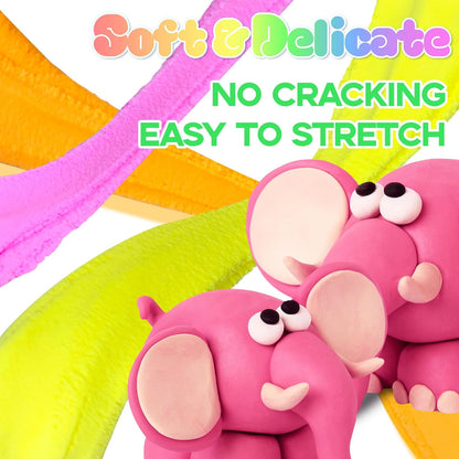 Air Dry Clay Kit for Kids –Non-Toxic Soft Modeling Clay Set