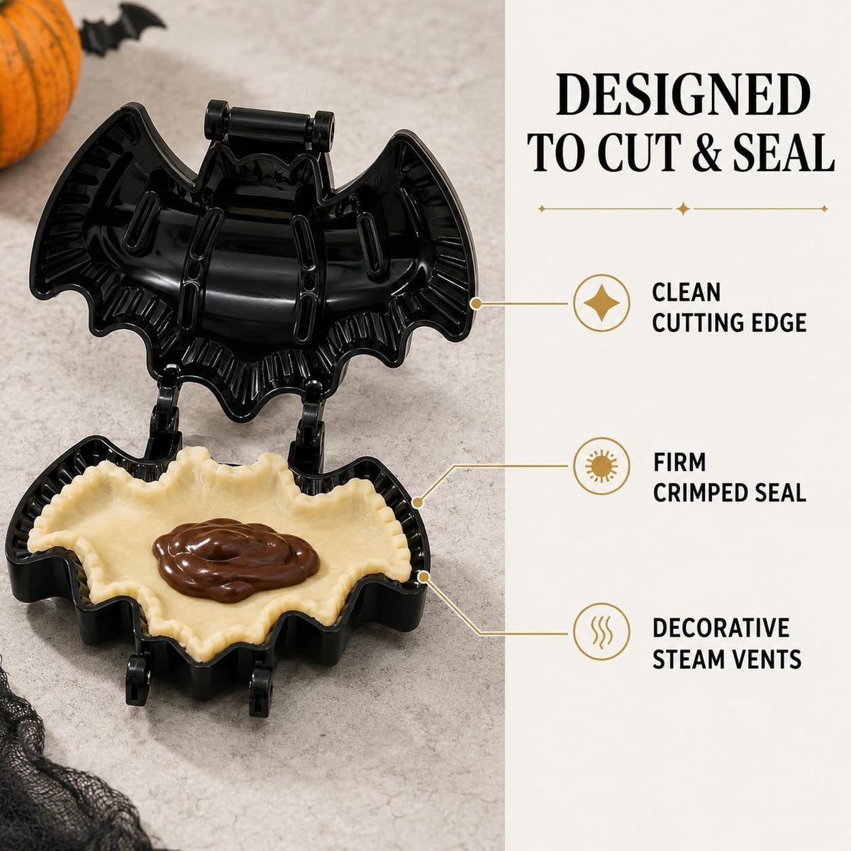 3-Pack Halloween Hand Pie Molds Set