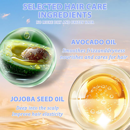 Hair Oil Spray with Shea Butter and Jojoba Oil Detangling, Styling and Moisturizing 2.7 fl oz