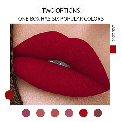6-Piece Matte Liquid Lipstick Makeup Set,Long-lasting Wear, Non-sticky, Non-fading