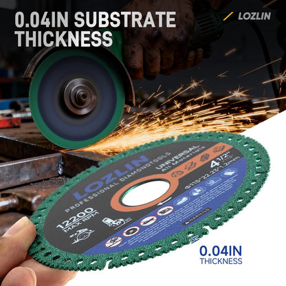 3Pcs Diamond Blade 22.23mm Arbor Cutting Disc,4.5 Inch Super Thin Angle Grinder Cut-Off Wheel