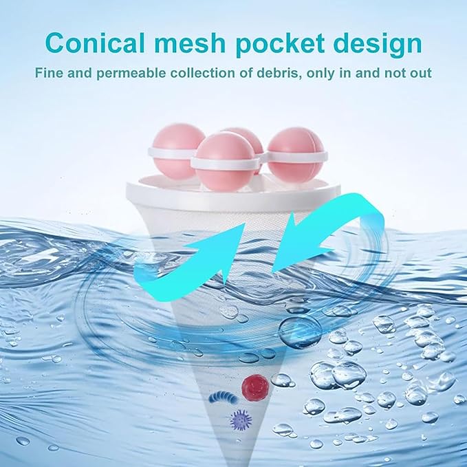 3Pcs Floating Hair Filtering Mesh Removal, Lint Catcher for Washing Machine Pet Hair Catcher for Washing Machine