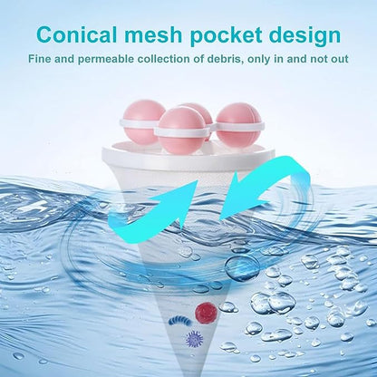 3Pcs Floating Hair Filtering Mesh Removal, Lint Catcher for Washing Machine Pet Hair Catcher for Washing Machine