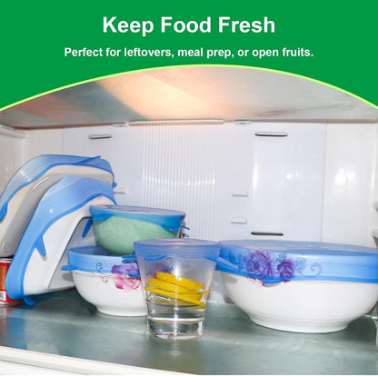 6PCS Silicone Stretch Lids, Durable & Eco-Friendly Elastic Lids