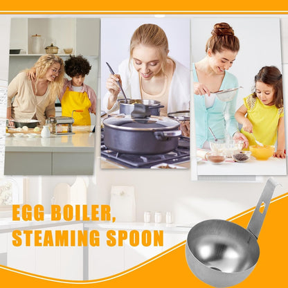 2PCS Stainless Steel Hanging Egg Poacher