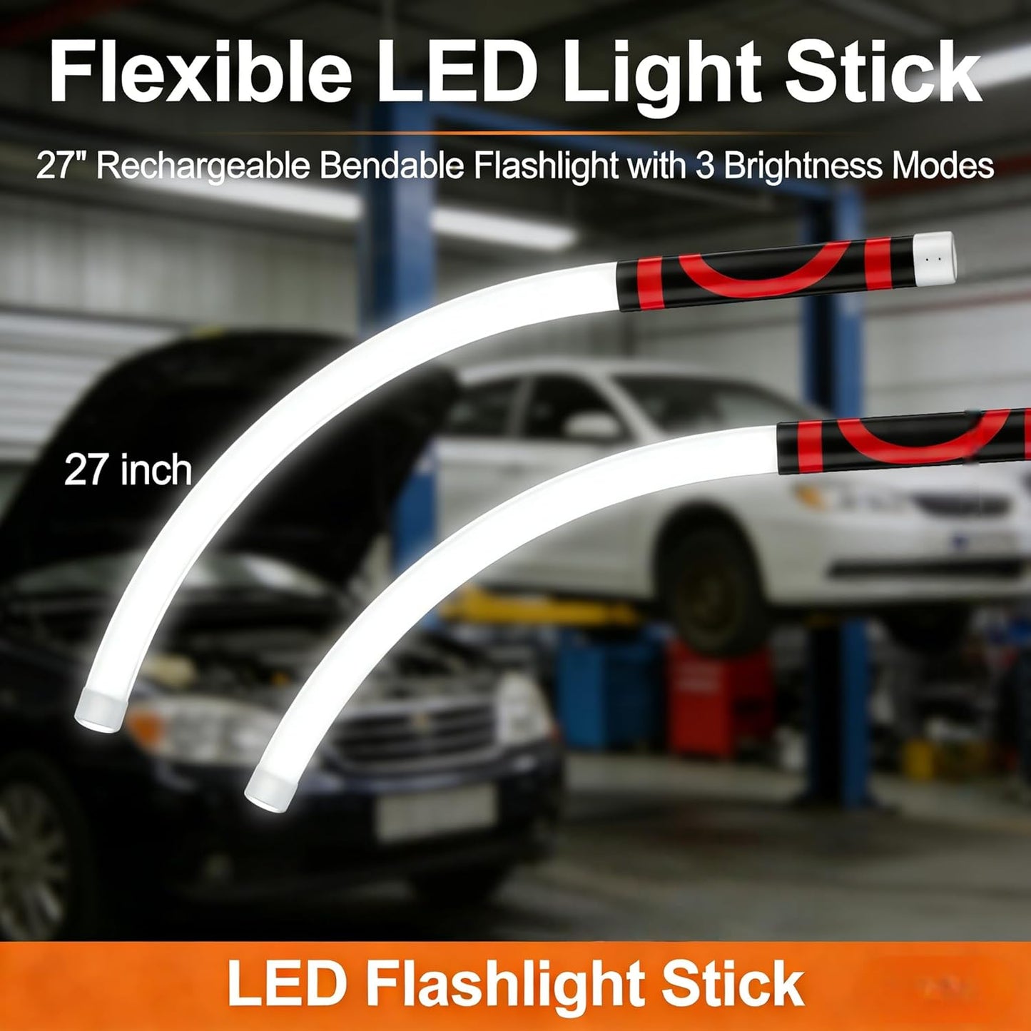 Flexible LED Light Stick | 27" Rechargeable Bendable Flashlight