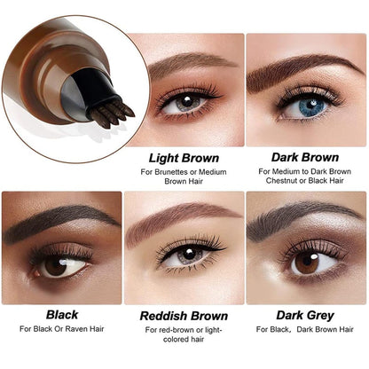 5Pcs 4D Eyebrow Contouring Pencil, Magical Precise Waterproof Brow Pen, 24 Hours Long Lasting