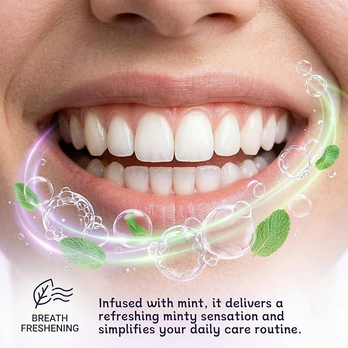 42 Strips Purple Teeth Whitening Strips - Fast Dissolving Teeth Whitening Strips, Tooth Stain Treatment, Portable