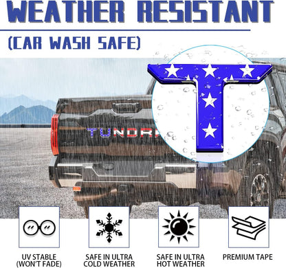 All-New Upgrade Tundr Truck Accessories Badge Tailgate Insert Letters 3D Raised Rear Emblems, ABS Plastic Inserts