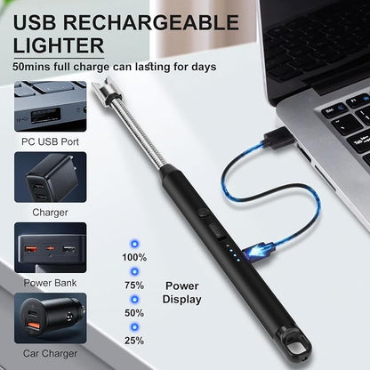 2PCS Lighters Long Stem, 360° Flexible Neck Electric lighters