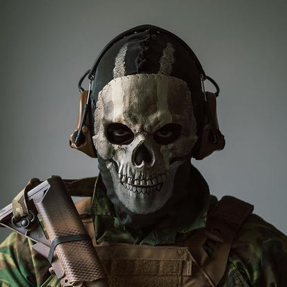 Creepy Halloween Full Head Skull Mask with Movable Jaw