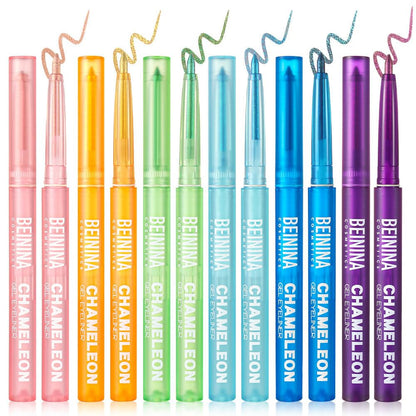 6pcs Melt-On Eyeliner Smooth Metallic Multichrome, Waterproof, Long-Lasting