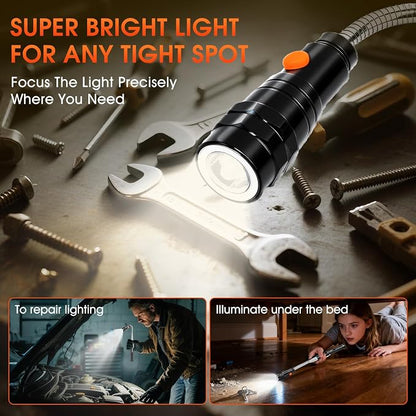 Portable Telescopic Flexible Extensible Led Flashlights Torch Magnetic Head Pick Up Tool