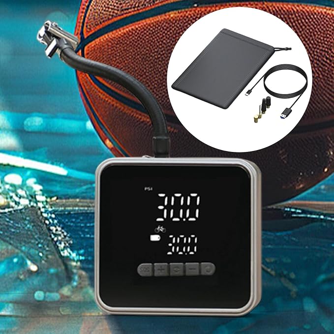 Tire Inflator - Electric Air Compressor for Car,Automatic Handheld Inflator with Real Time Screen Display