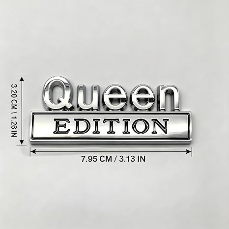 3D Metal Queen Edition Car Emblem Sticker