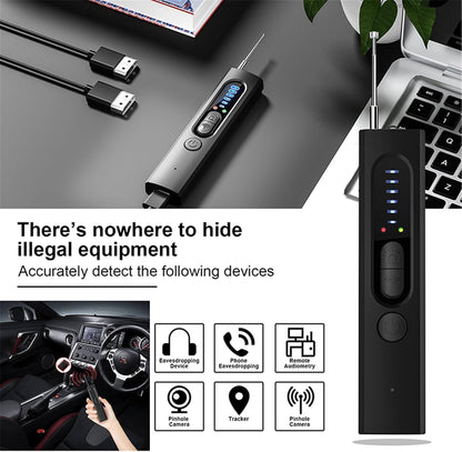 Upgraded Hidden Camera & Bug Detector, 6-Level Sensitivity GPS Signal Scanner