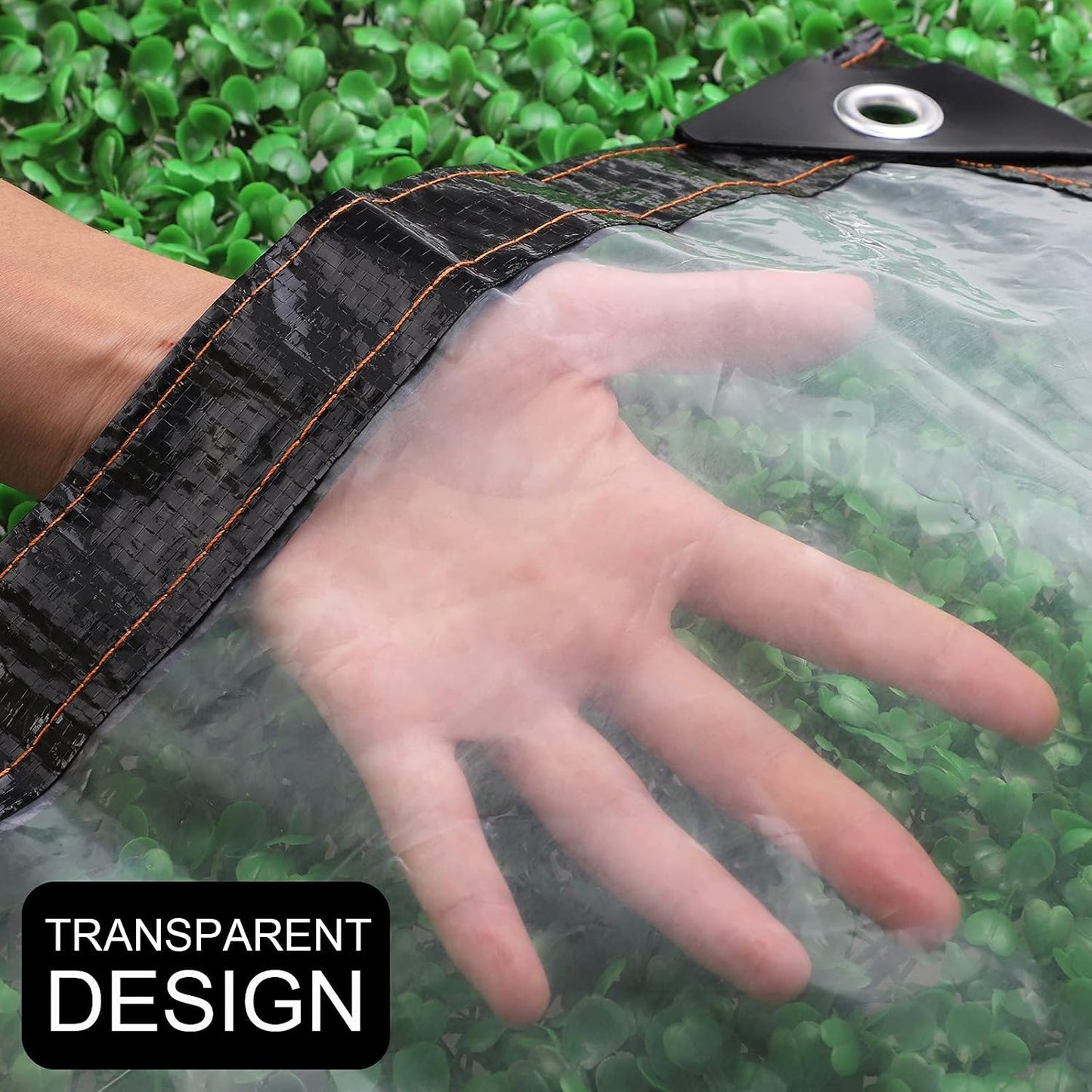 Clear Waterproof Cover Tarp 6.5 x 6.5ft Plastic Tarps Heavy Duty
