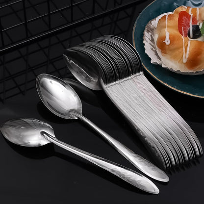 10 PCS Tea Spoons Set Silverware - 6.7 inch Stainless Steel Spoon