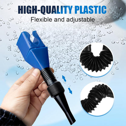 2pcs Funnel for Car,Retractable Funnel with Flexible Hose and Filter