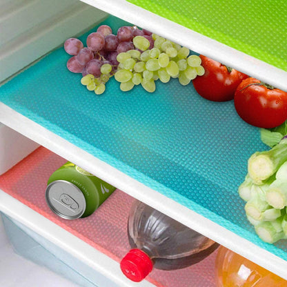 4Pcs Refrigerator Liners for Shelves Non-Adhesive Shelf or Drawer Liner