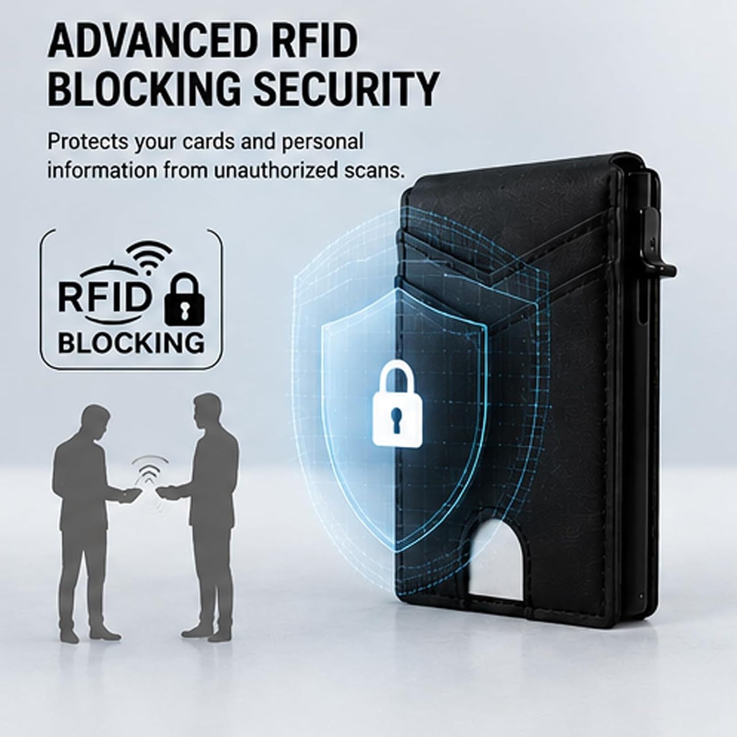 Slim Wallet Minimalist RFID Blocking Front Pocket Credit Card Holder