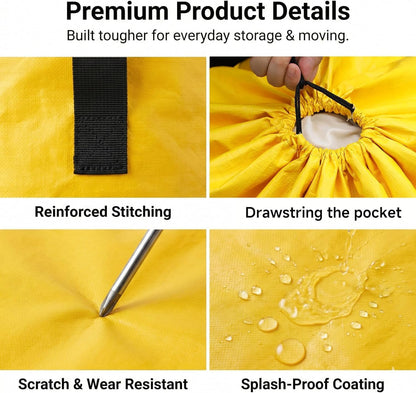 Heavy Duty Moving Bags with Handles, Extra Large Woven Storage Totes