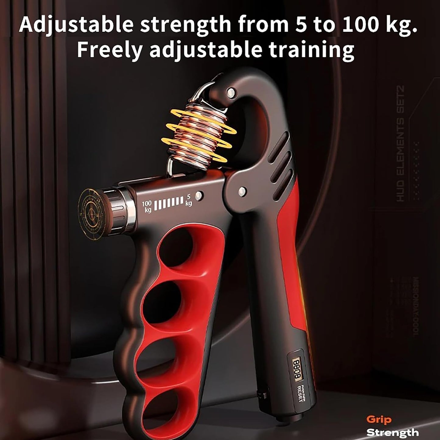 Hand Gripper Grip Strength Trainer with Adjustable Resistance & Automatic Counter