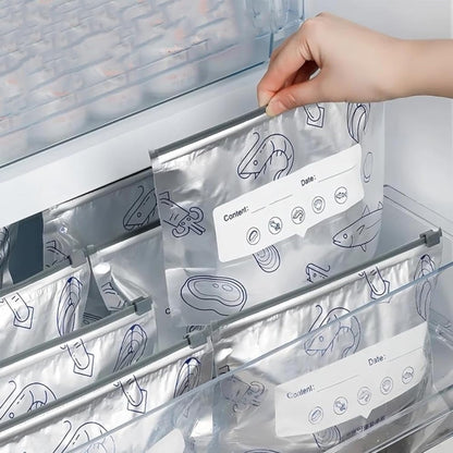 10PCS Reusable Aluminum Foil Sealable Storage Bags