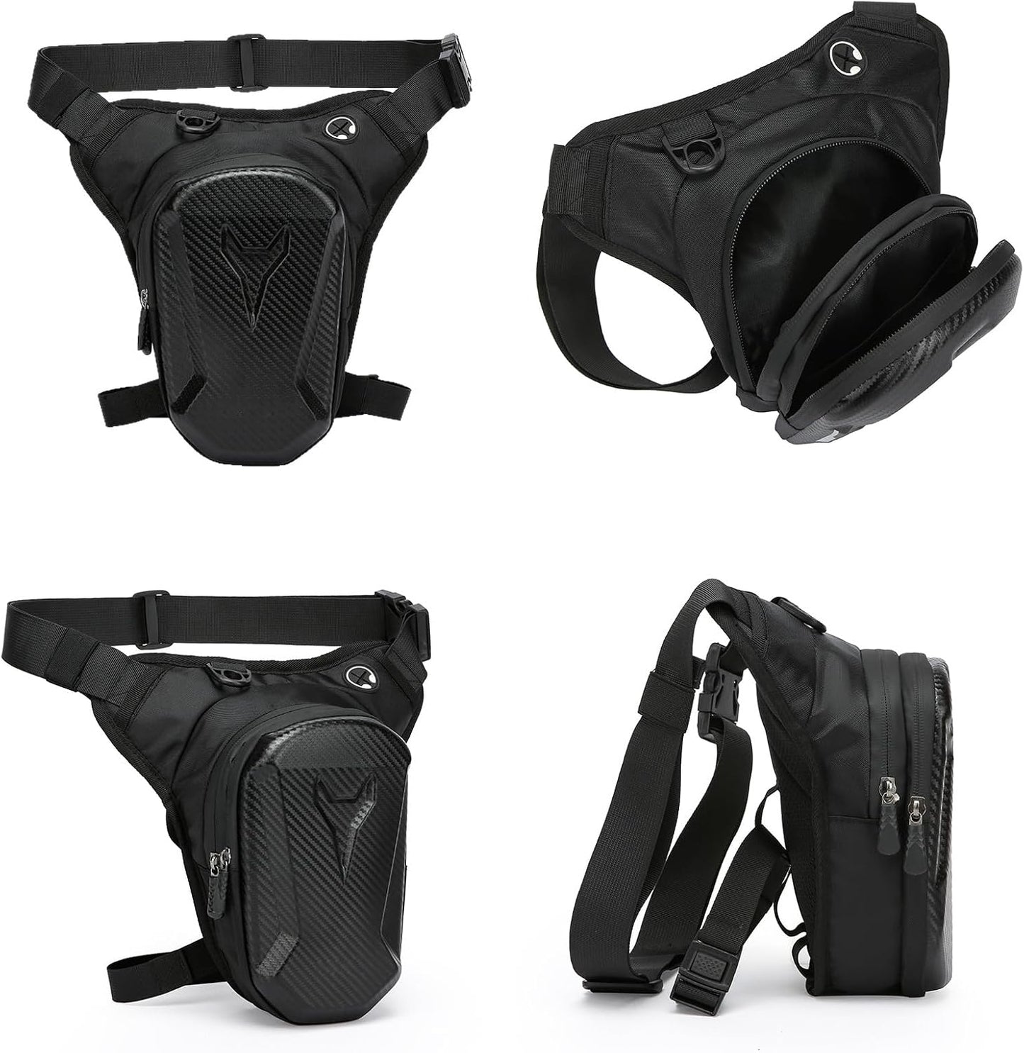 Motorcycle Leg Bag, Thigh Bag for Riding, Drop Leg Pouch with Removable Straps, Waterproof
