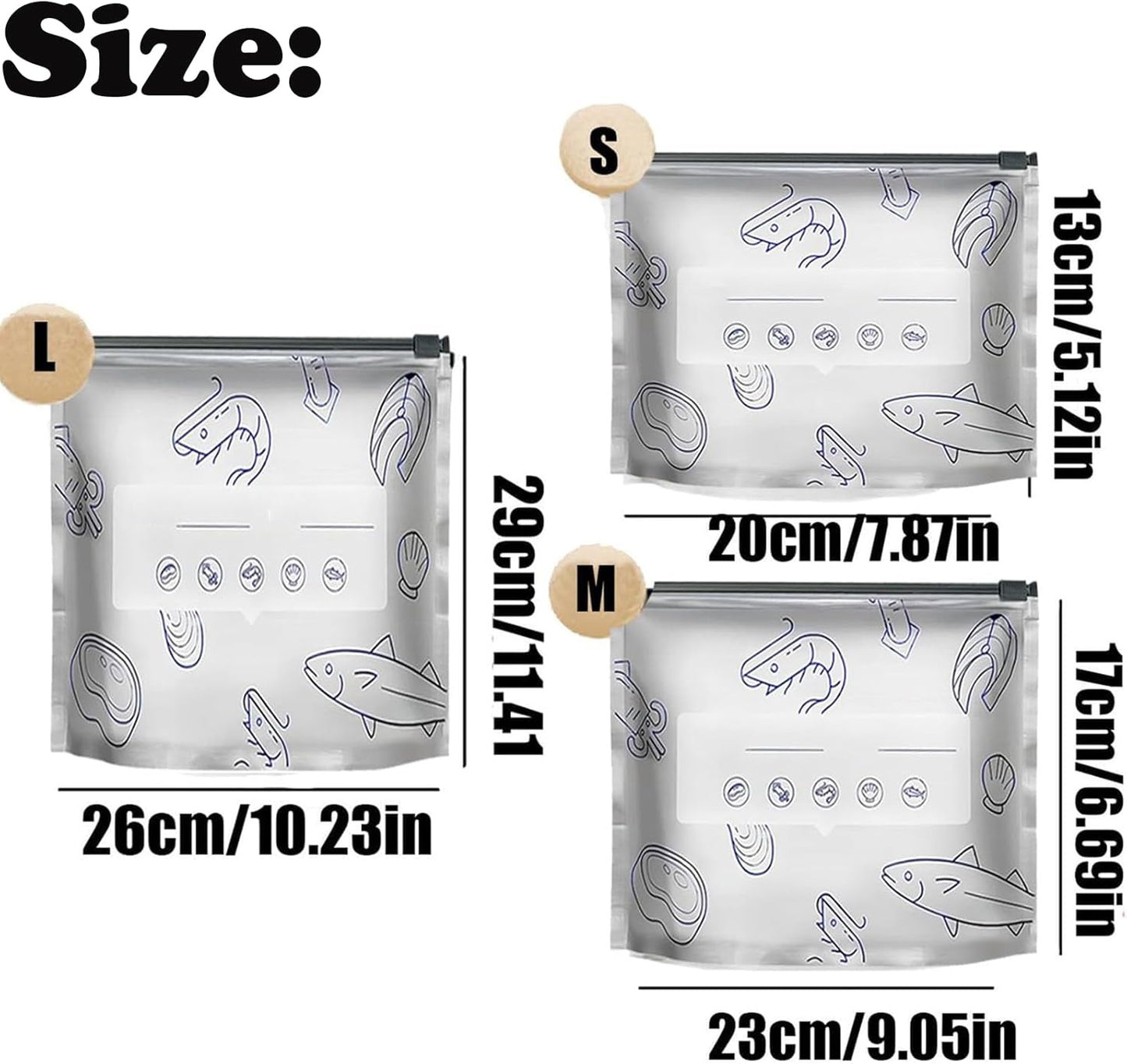 10PCS Reusable Aluminum Foil Sealable Storage Bags