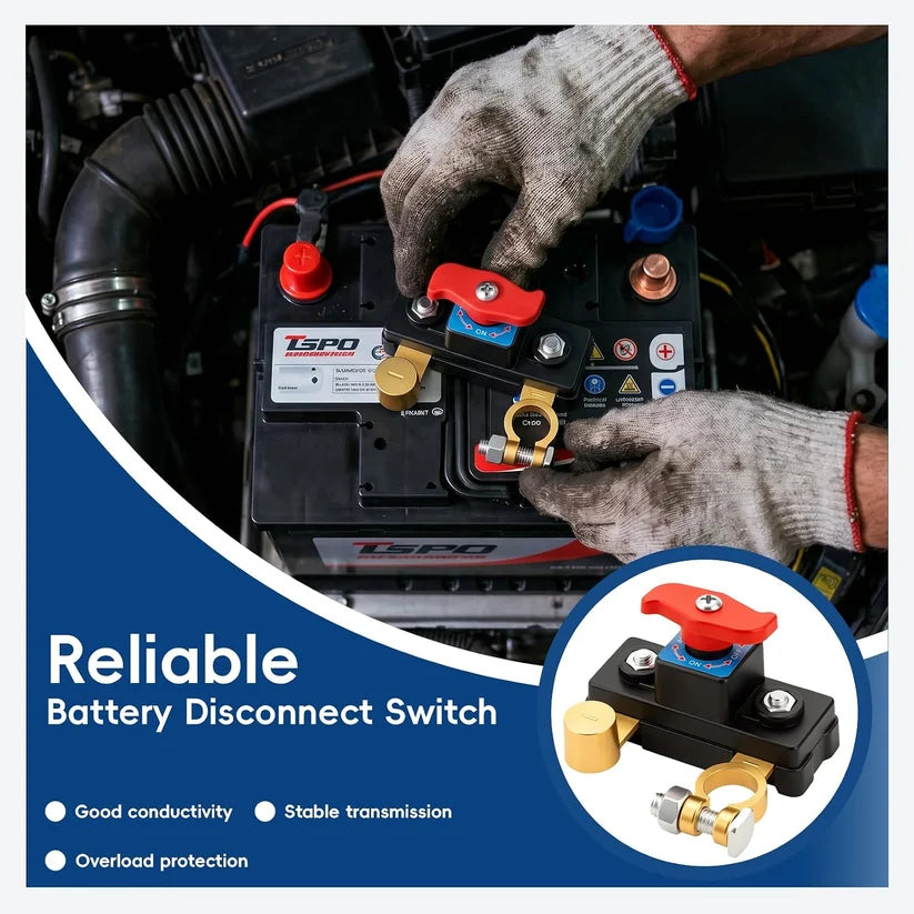 Car Battery Disconnect Switch - Universal Battery Disconnect Switch & Leak Protector