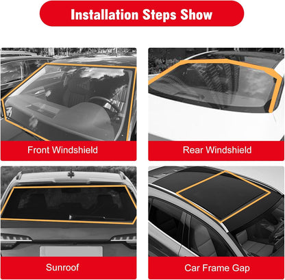 9.8 Ft T Shape Sunroof Sealing Strip Windshield Rubber Seal Car