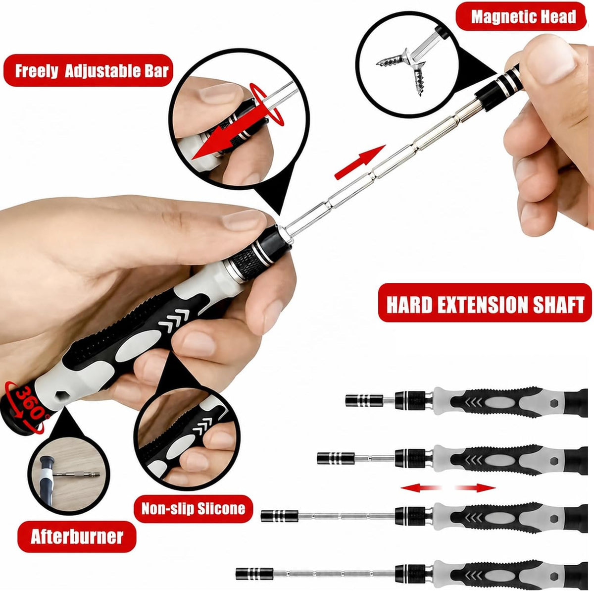 115 In 1 Multifunctional Precision Portable Screwdriver Set for Electronics, Watch, Computer Repair