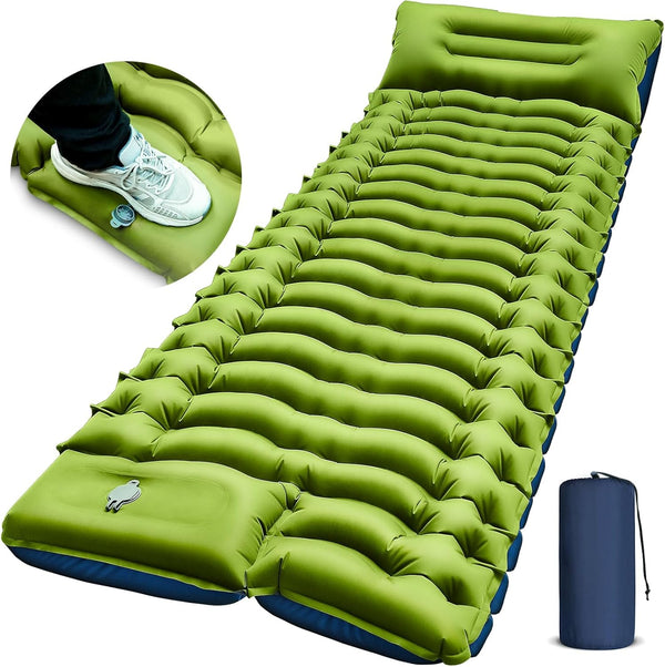 Camping Sleeping Pad, Ultralight Camping Mat with Pillow