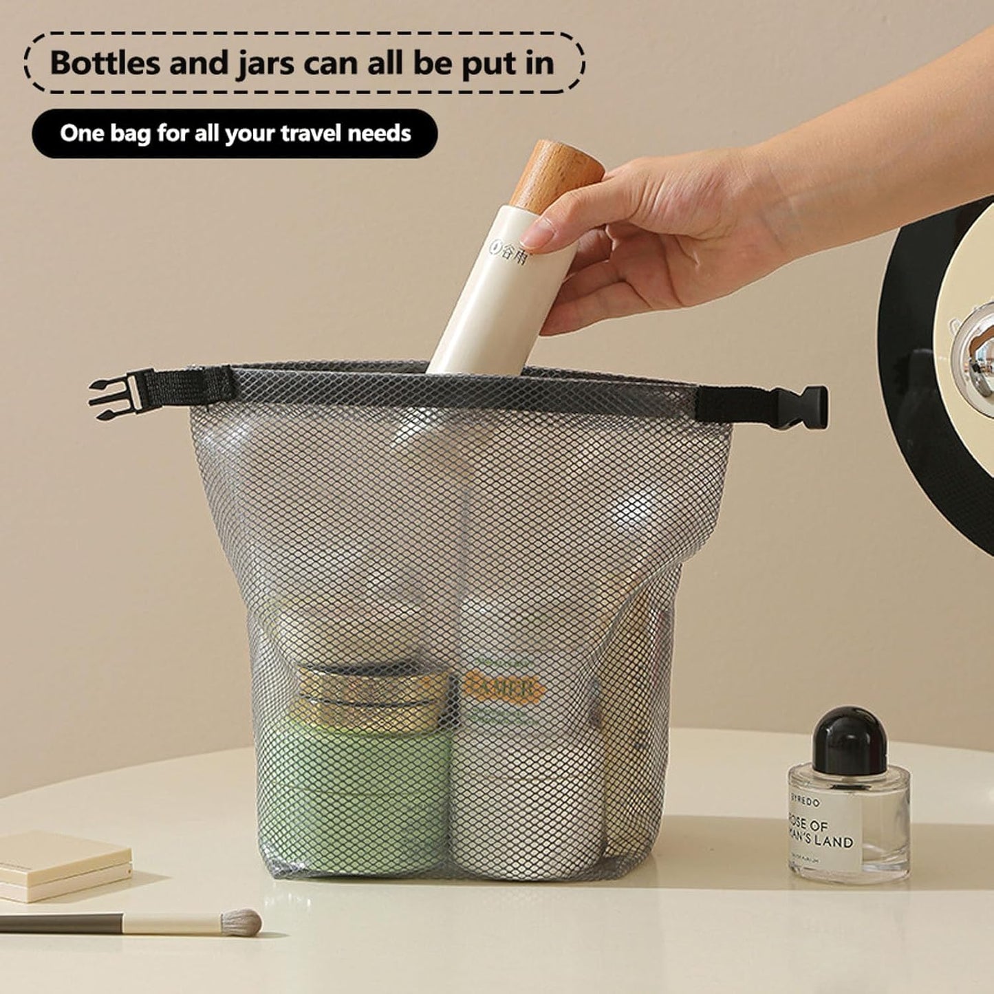 2-Pack Waterproof Travel Toiletry Bag, Makeup Organizer & Storage Pouch