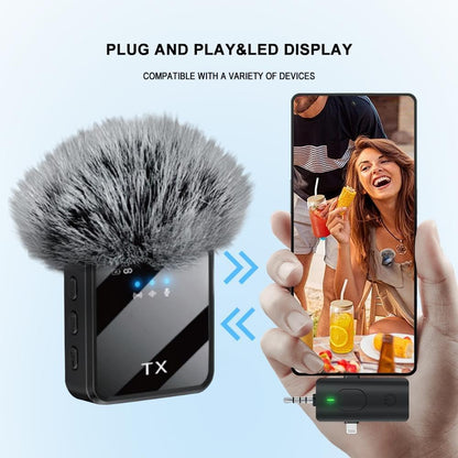 3 in 1 Wireless Lavalier Microphone for iPhone/Android/Camera,328ft Transmission, 18H Battery Life