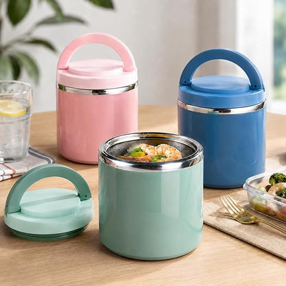 21.3oz Leakproof Stainless Steel Thermal Lunch Container for Hot and Cold Food