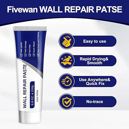 Eco-Friendly Wall Repair Paste, Repairs Leaks, Waterproofs And Prevents Mold
