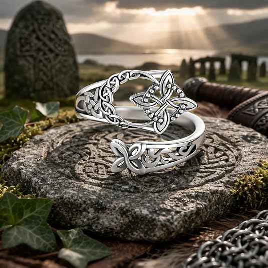 Witches Knot Ring for Women Adjustable Witches Protection Knot Ring