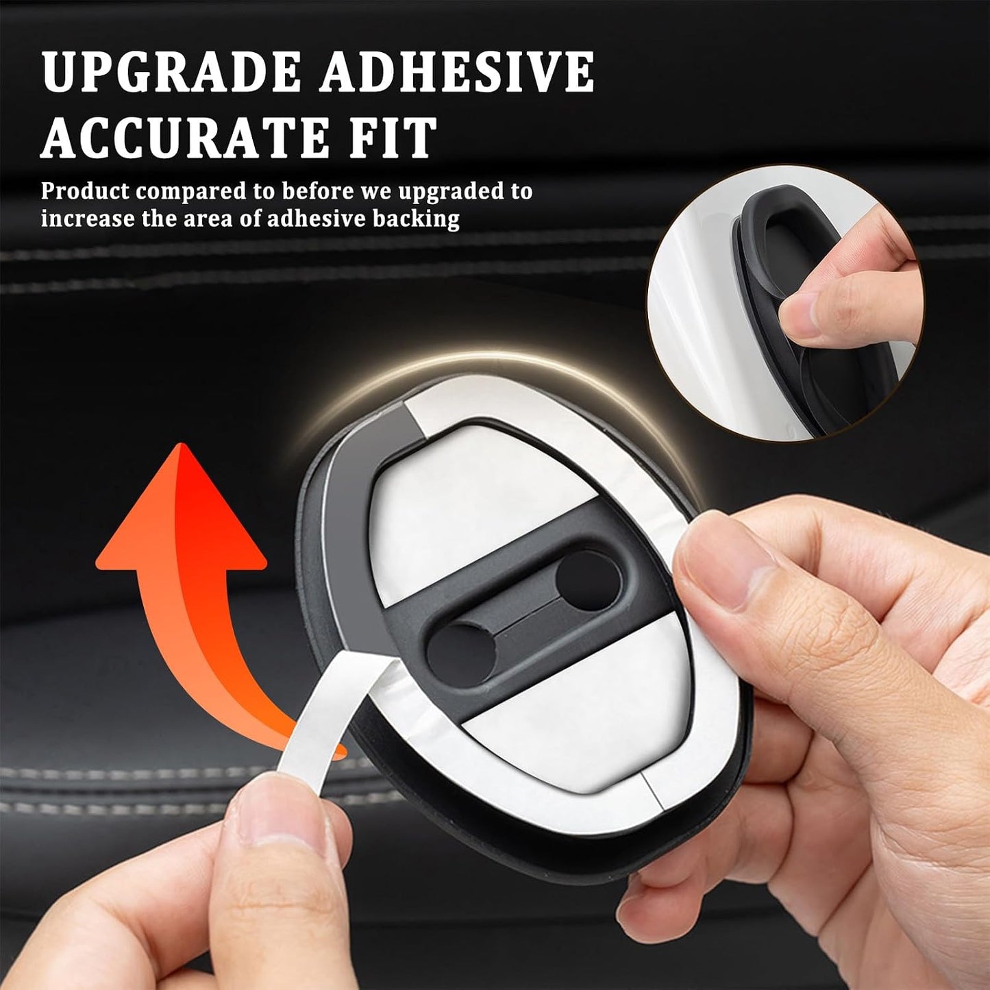 4PCS Universal Upgraded Car Door Latch Guard Cover for Car Door Protector and Noise Reduction