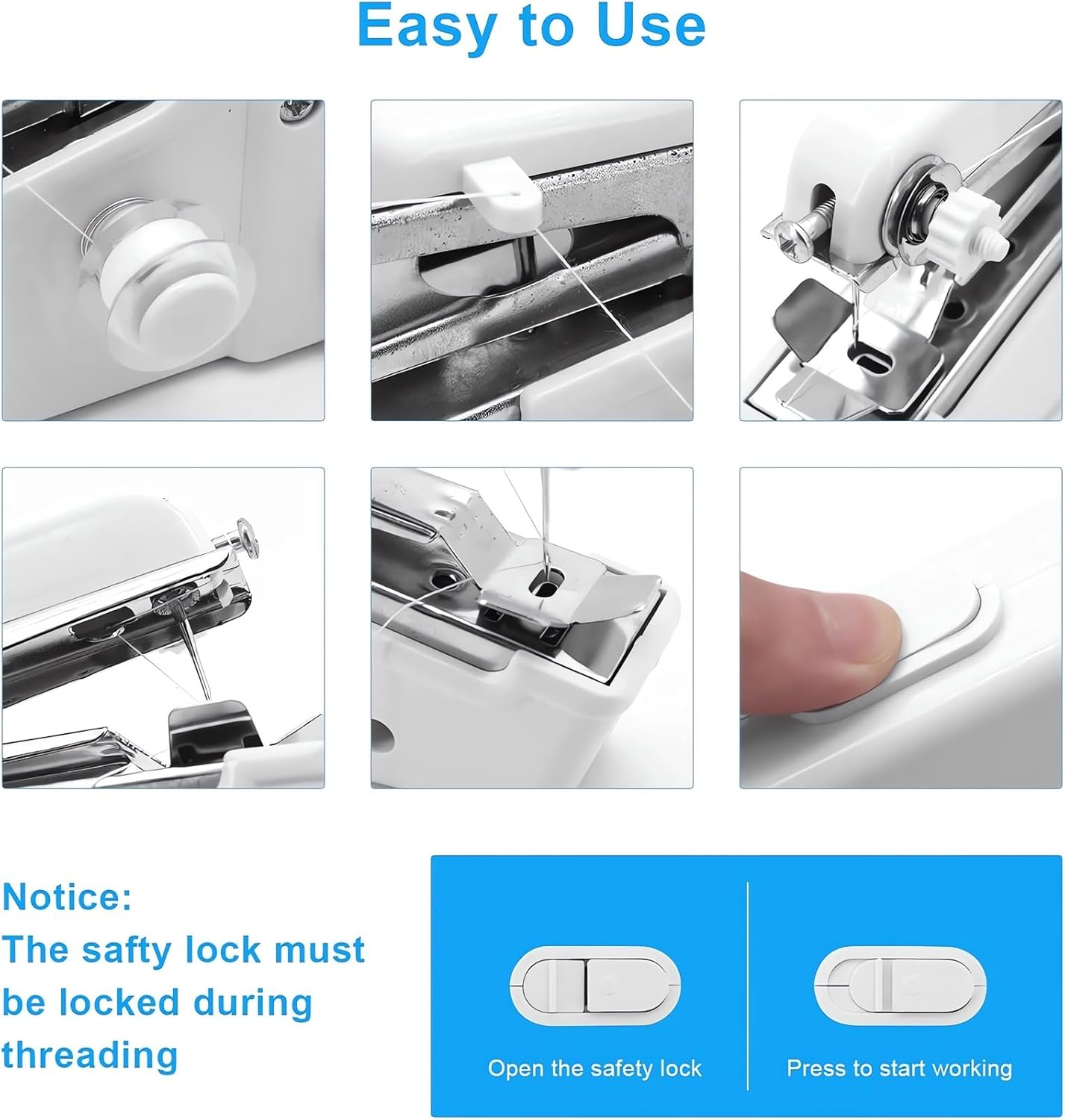 Handheld Sewing Machine, Mini Portable Sewing Machine Kit for Beginners